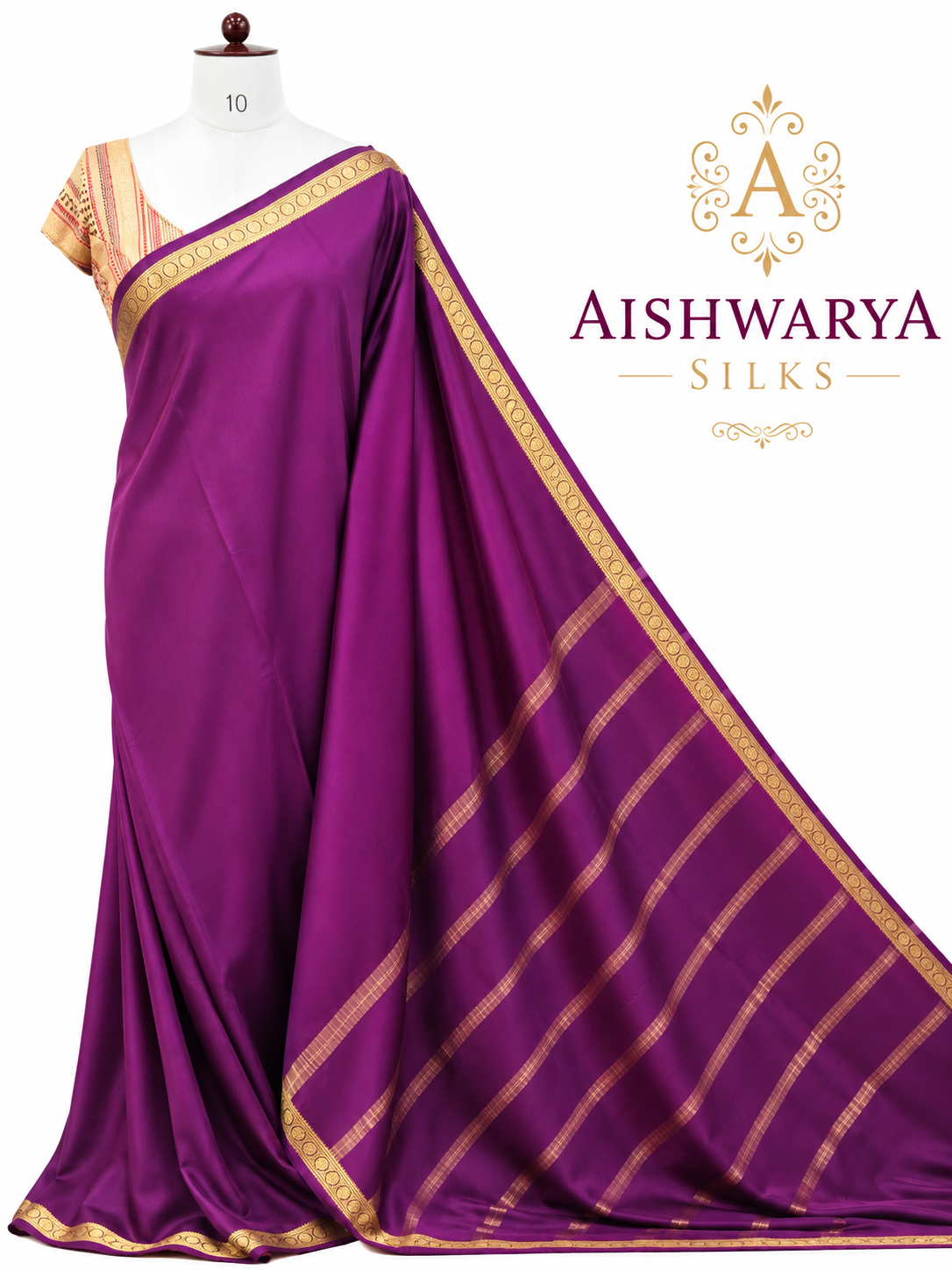 Purple Pure CSS Jari Mysore Silk Saree 💜✨
