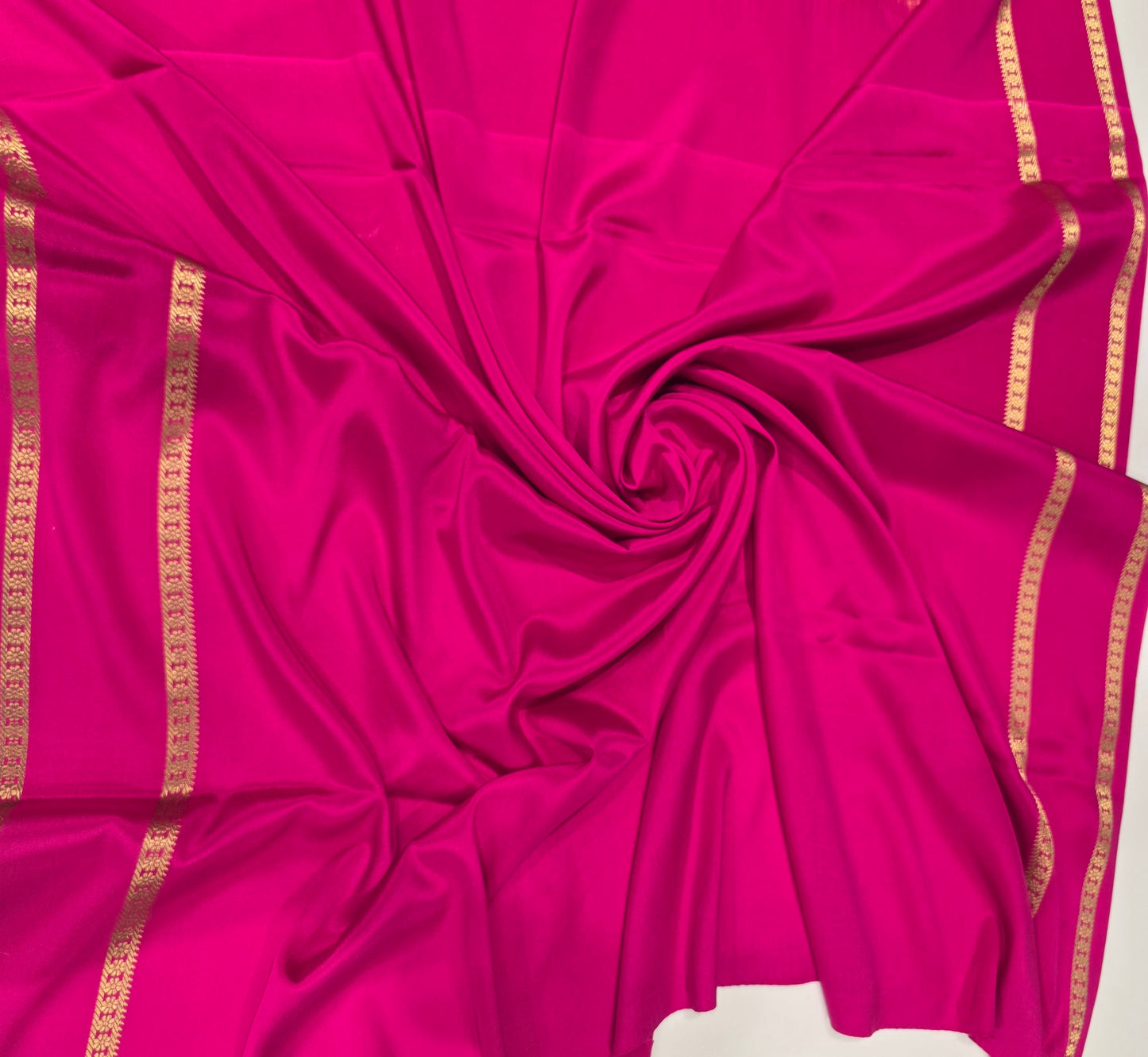 Rani Pink Pure CSS Jari Mysore Silk Saree 💖✨