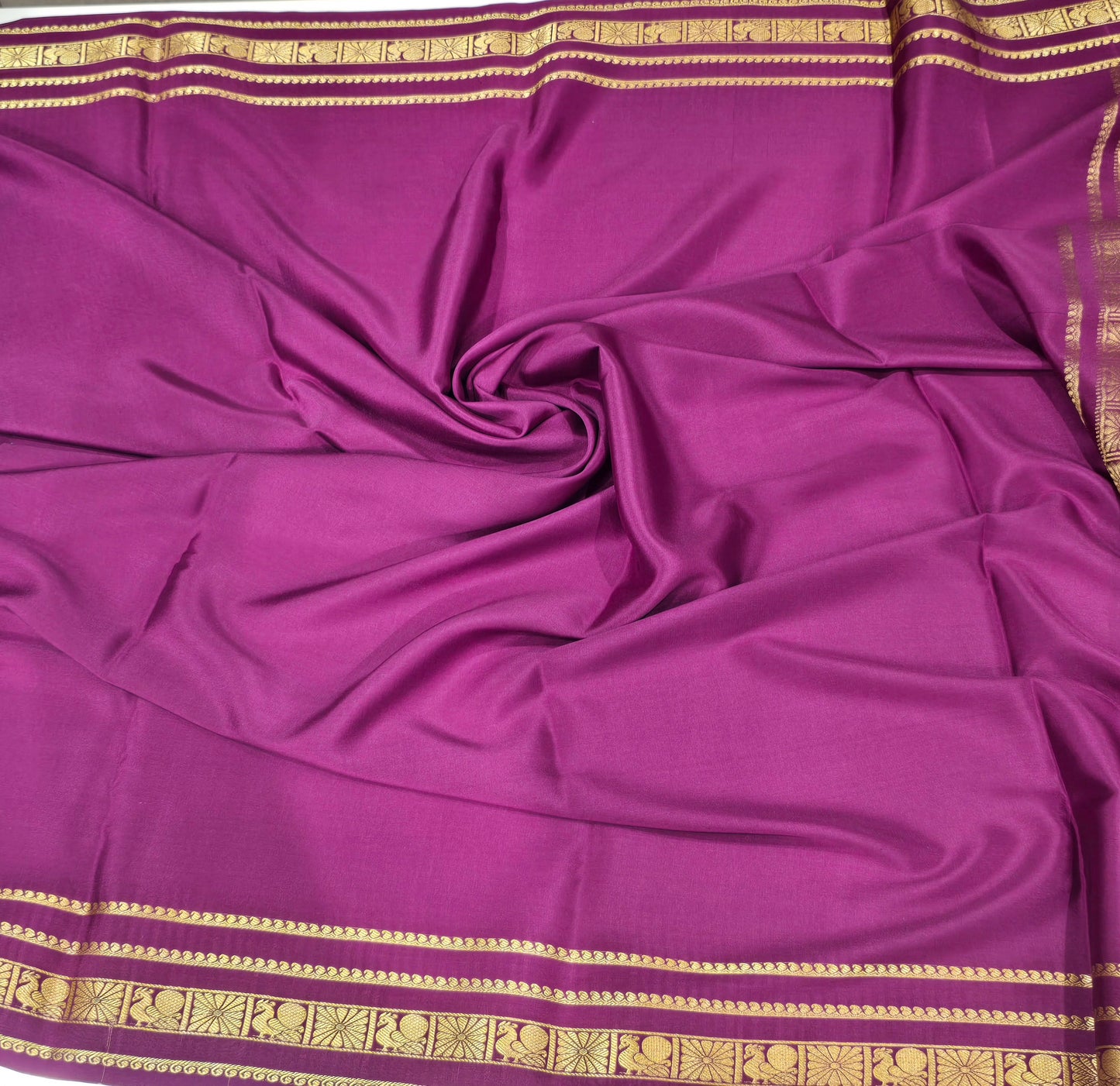 Purple Pure CSS Jari Mysore Silk Saree 💜✨