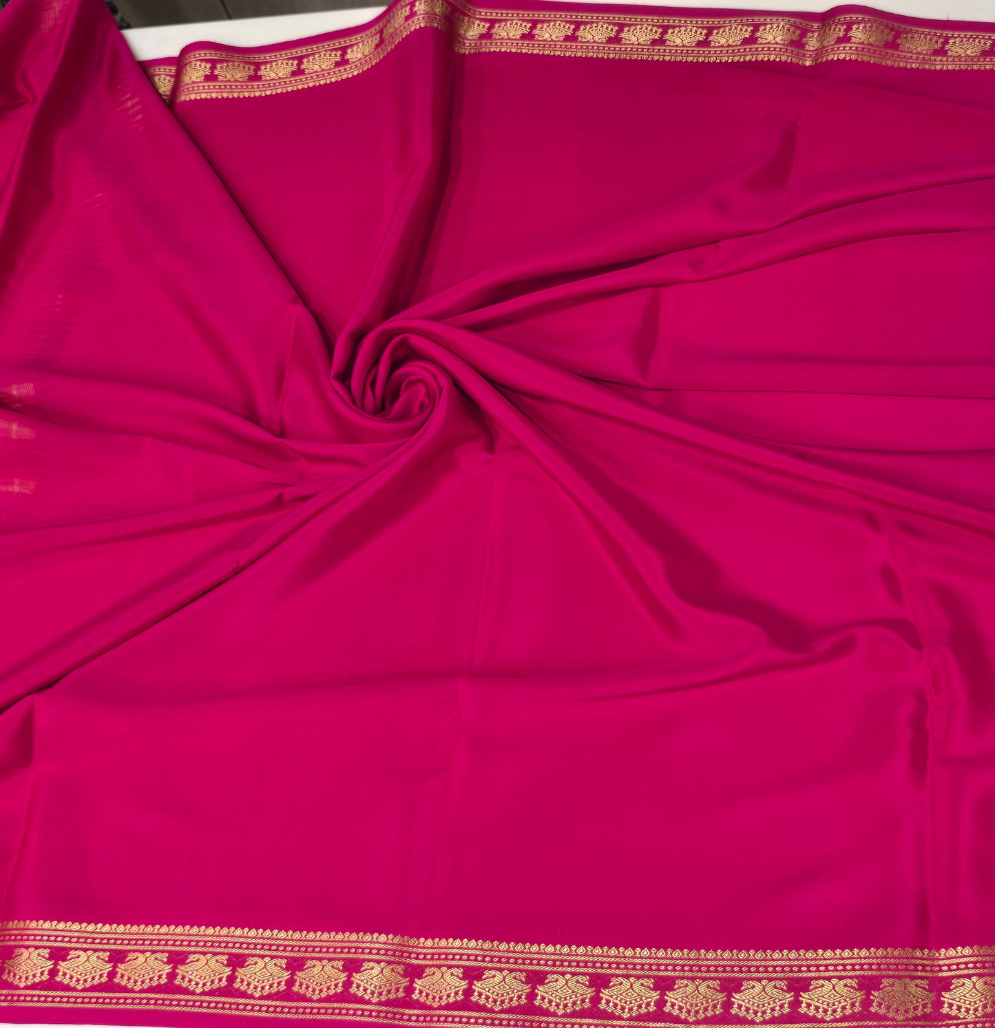Pink Pure CSS Jari Mysore Silk Saree 💗✨