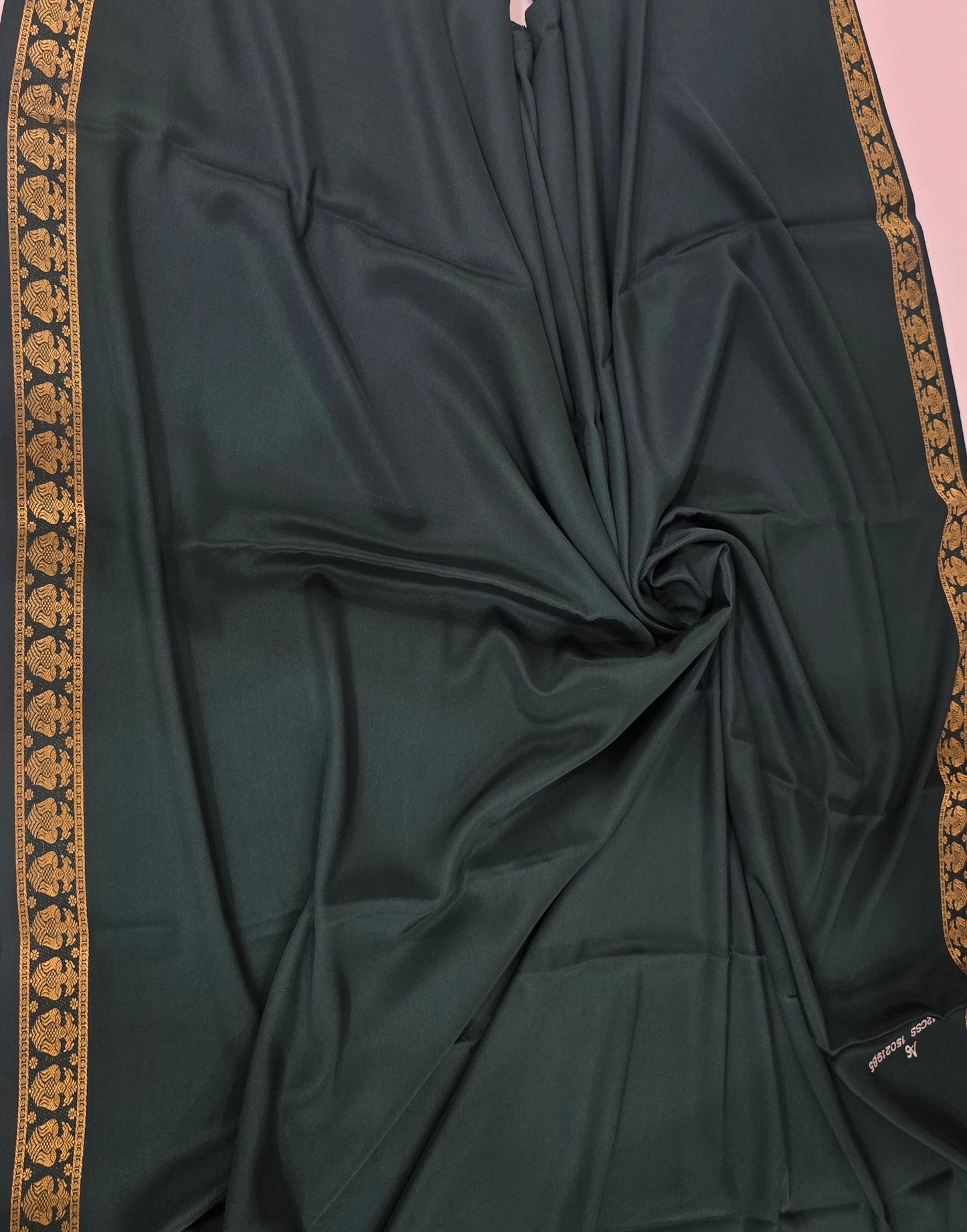 Dark Green Pure CSS Jari Mysore Silk Saree 💚✨