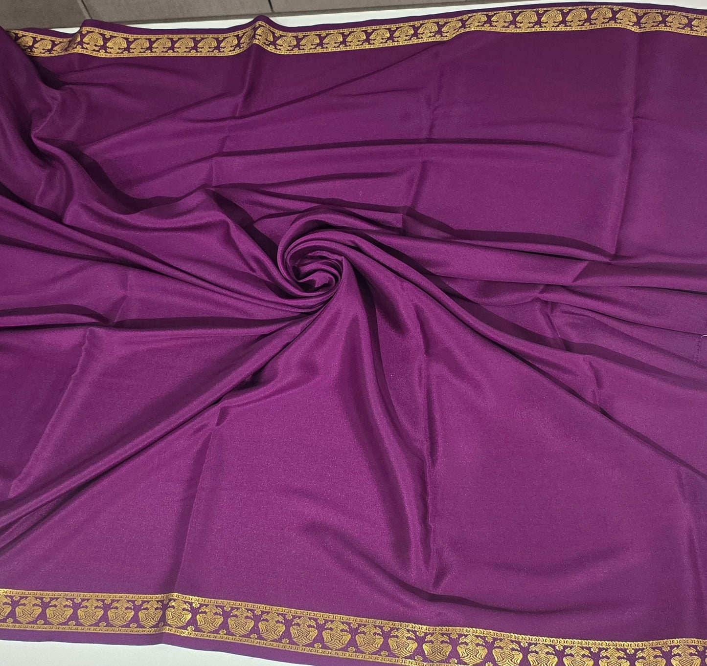 Purple Pure CSS Jari Mysore Silk Saree