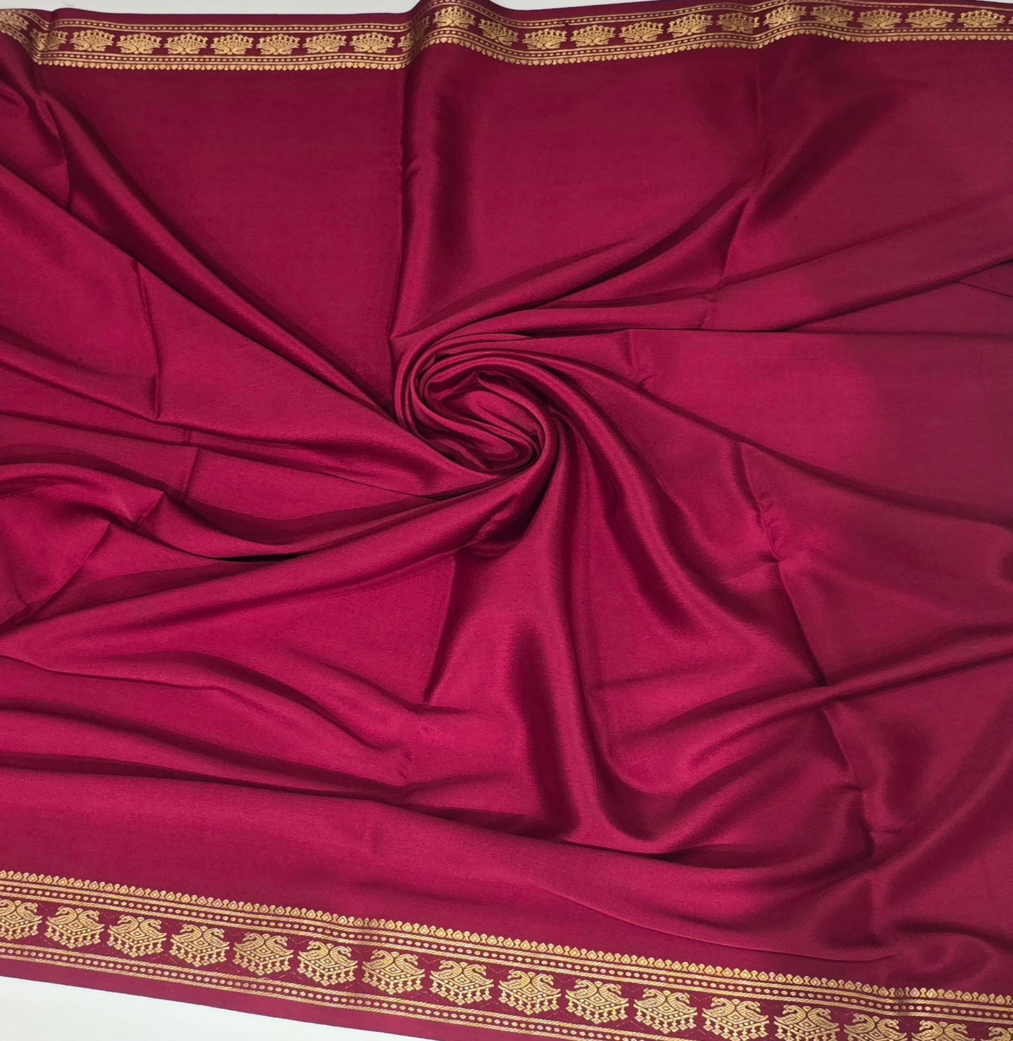 Magenta Pure CSS Jari Mysore Silk Saree