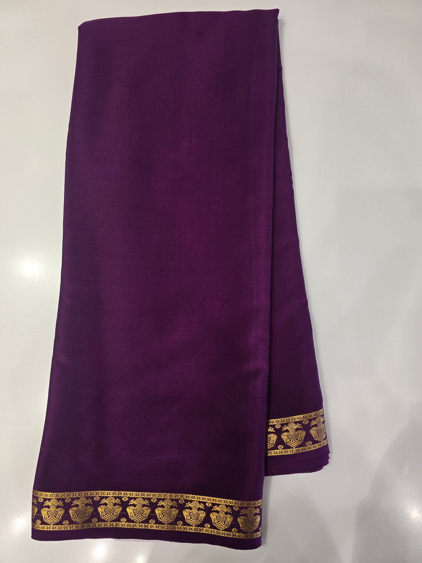 Purple Pure CSS Jari Mysore Silk Saree