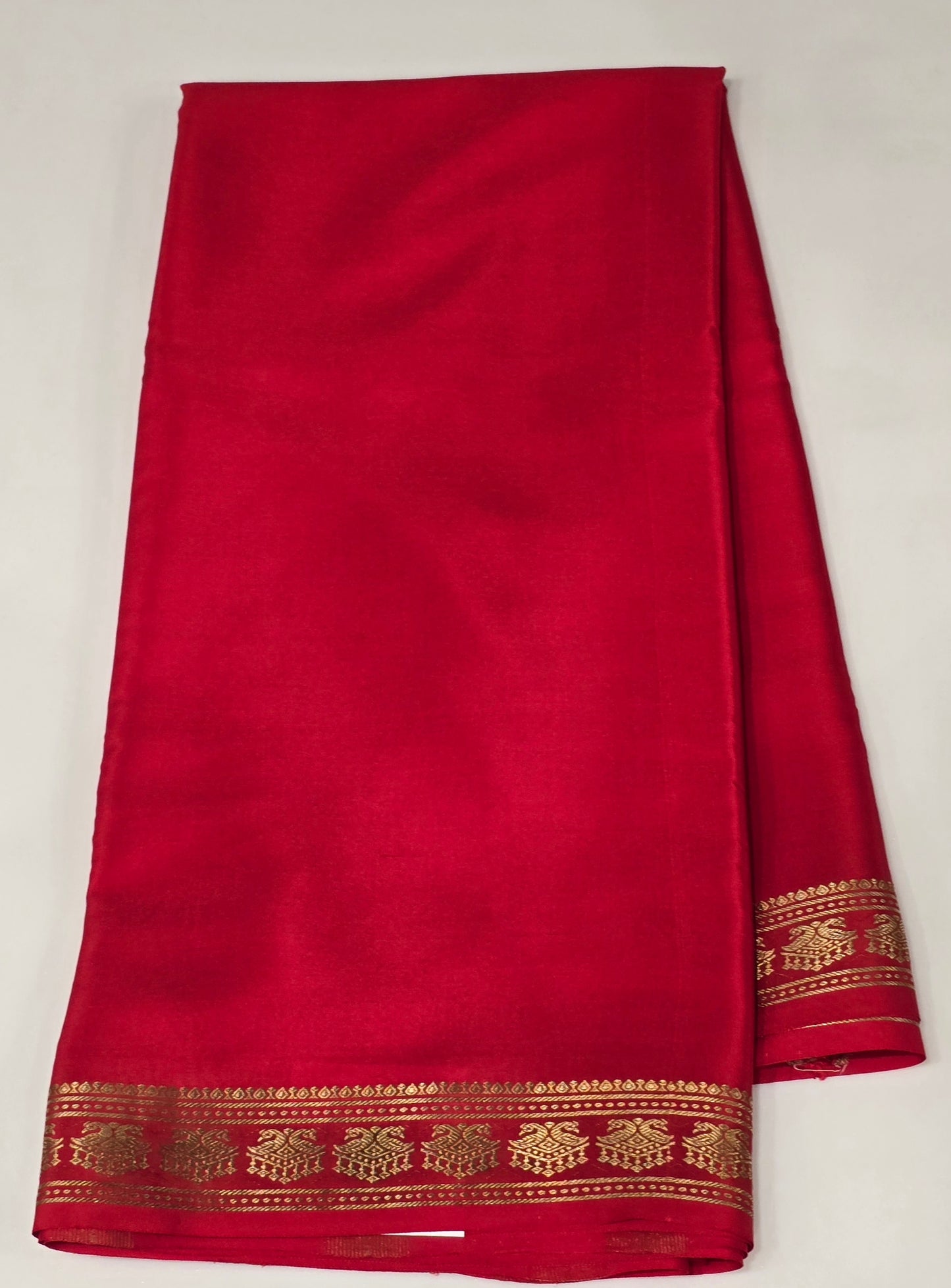 Red Pure CSS Jari Mysore Silk Saree ❤️✨