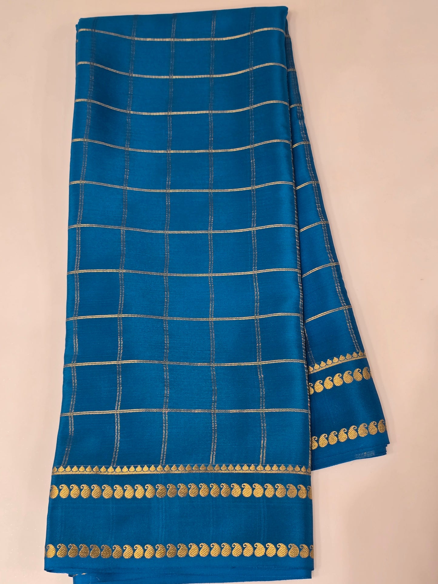 Royal Blue Pure CSS Jari Mysore Silk Saree