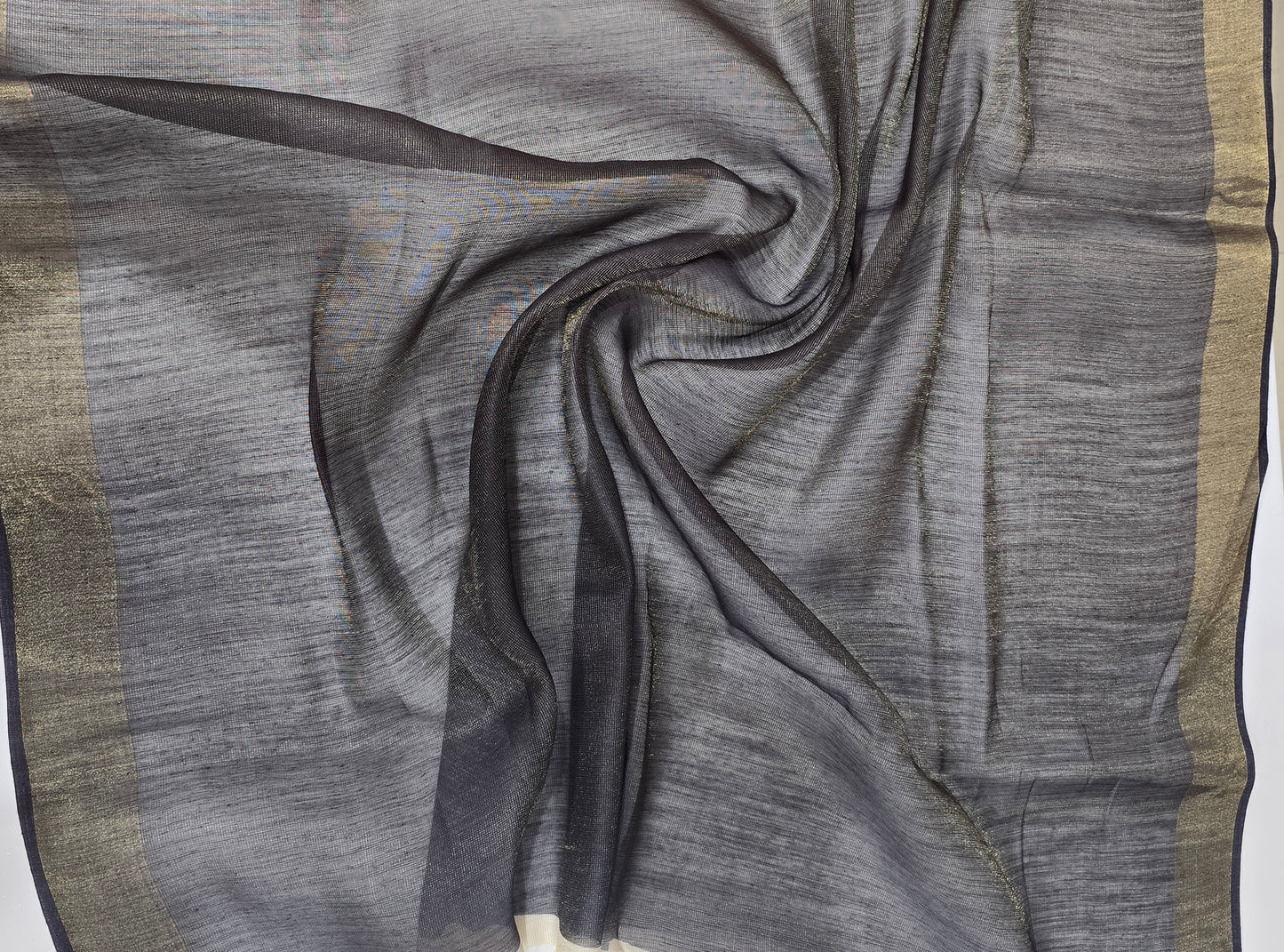 Cotton Linen Saree with Artistic Radha Krishna Print