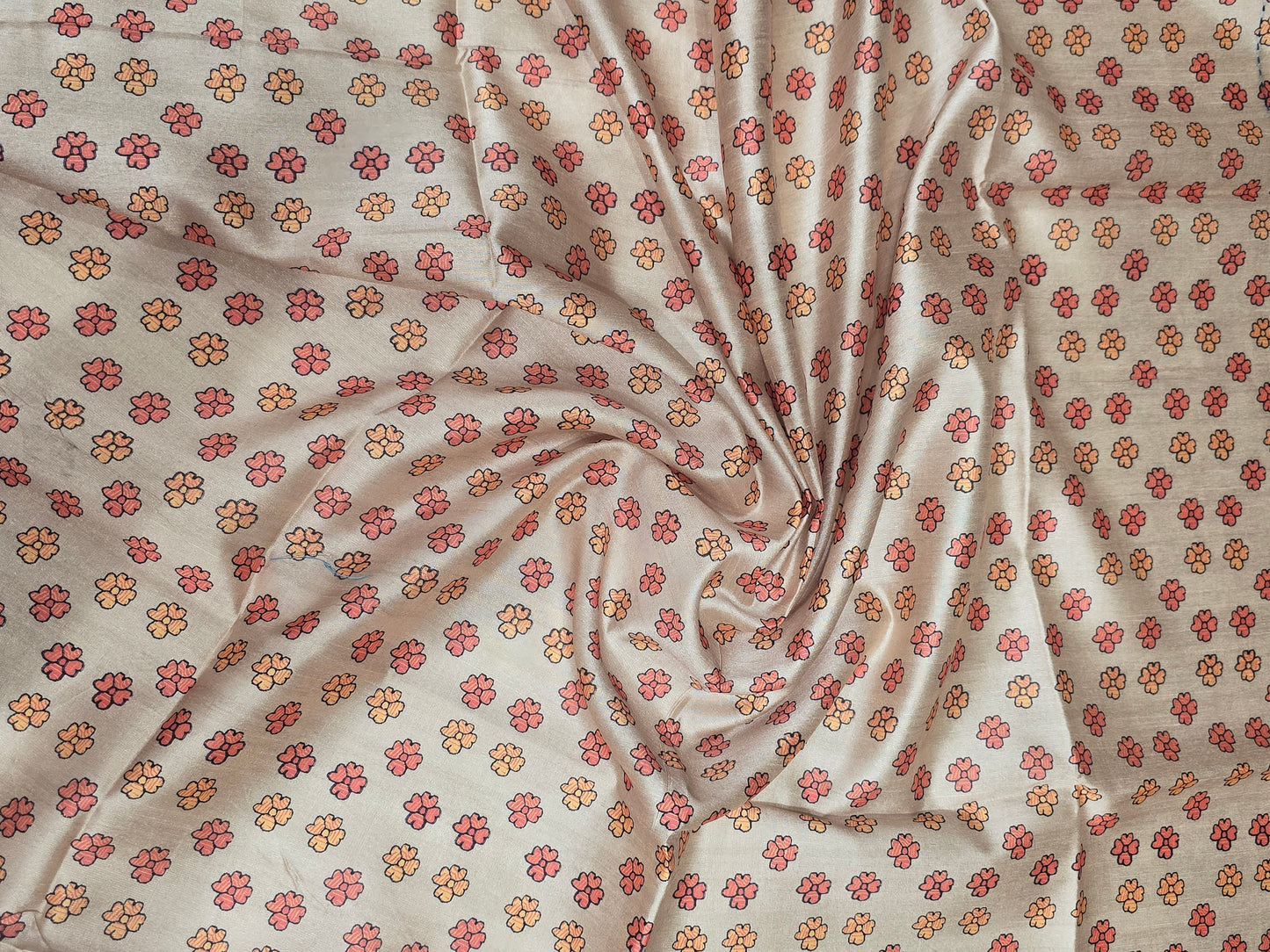 Madhubani Print Semi Tussar Saree