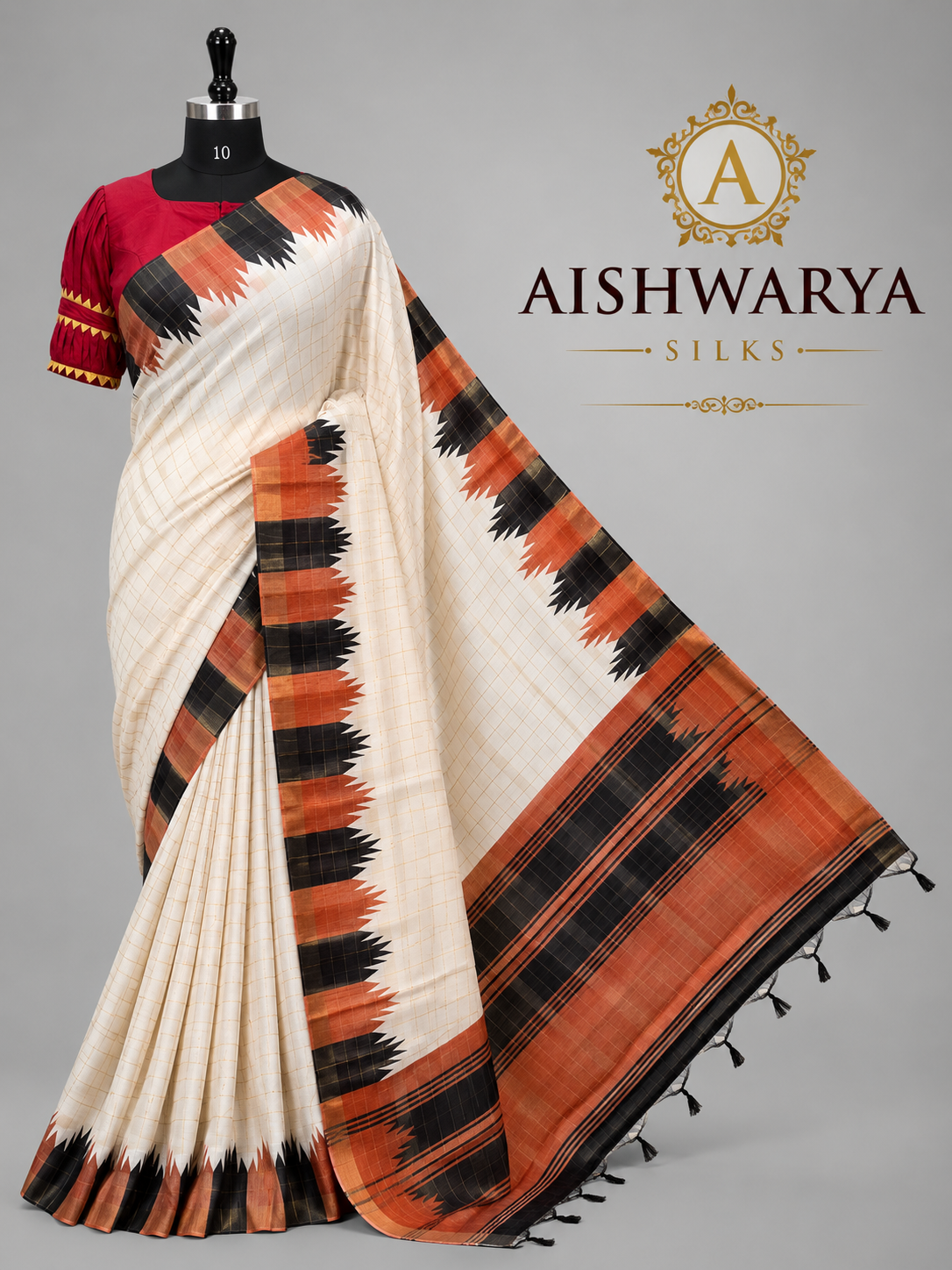 Semi Tussar Saree with Contrast  Border