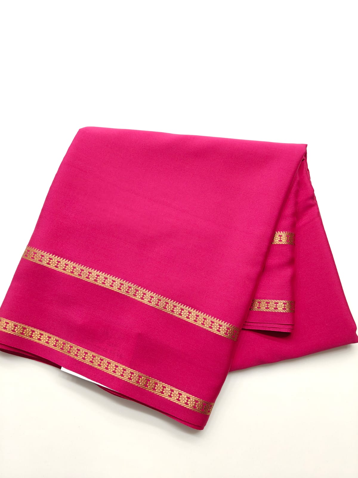 Rani Pink Pure CSS Jari Mysore Silk Saree 💖✨
