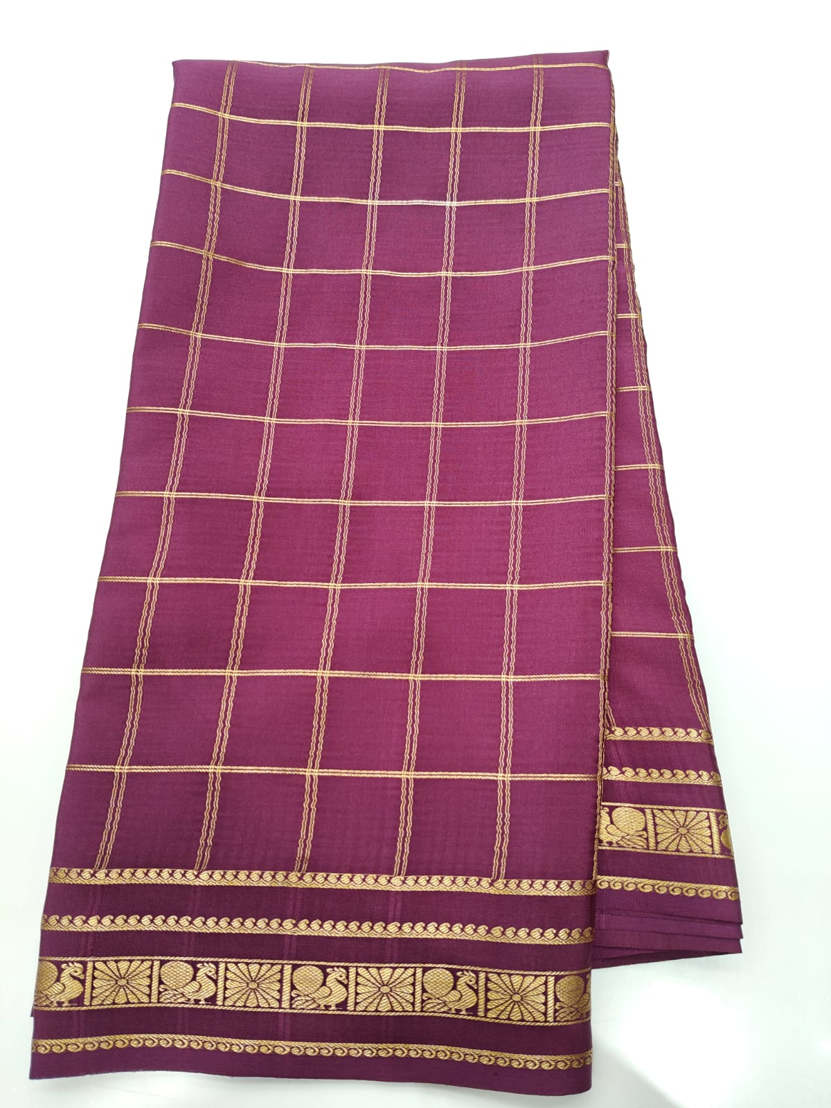 Purple Pure CSS Jari Mysore Silk Saree 💜✨