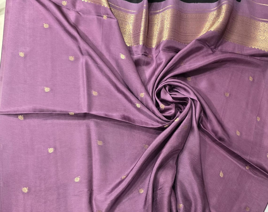 Black & Lavender Banarasi Saree