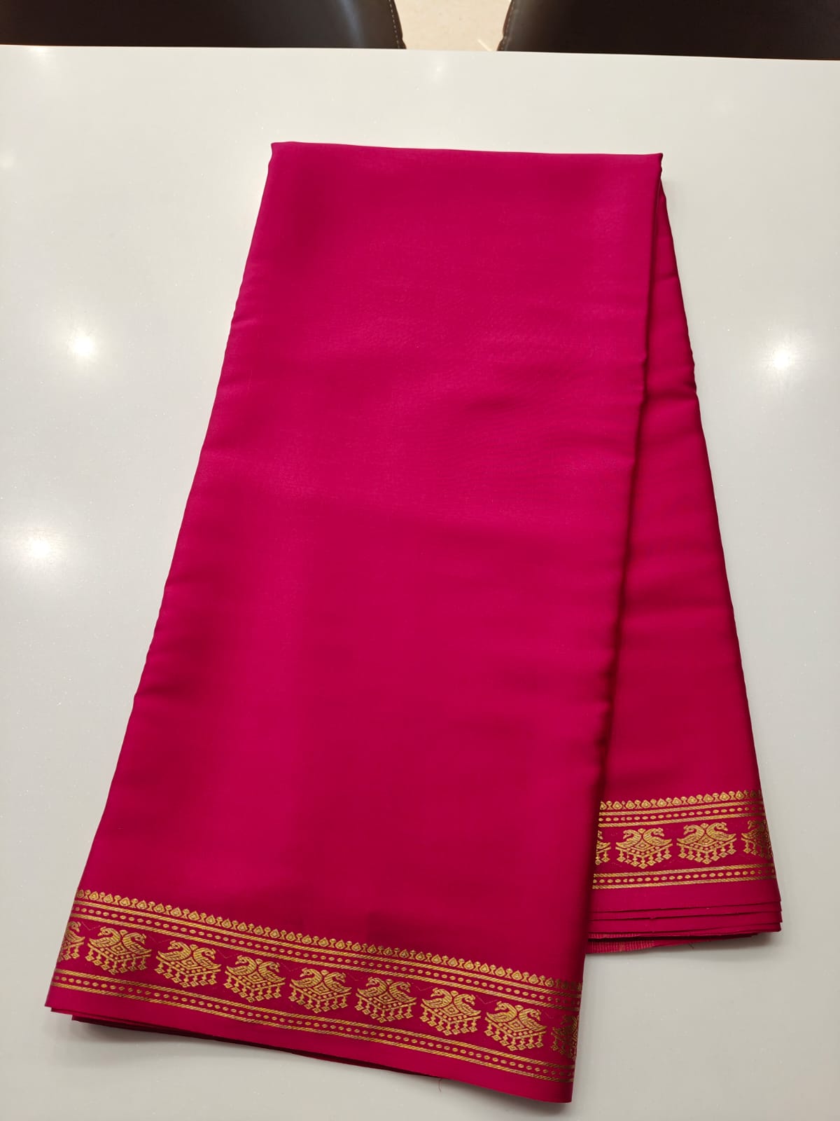Pink Pure CSS Jari Mysore Silk Saree 💗✨