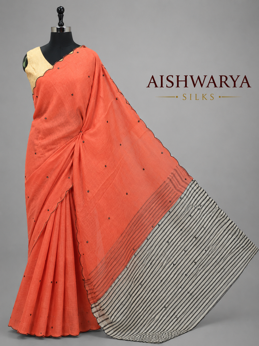 Scallop Border Cotton Saree